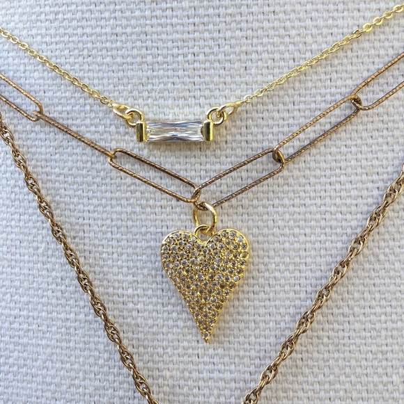 M. Fredric Genuine Diamond 💎 Paperclip Necklace 17" 14k Rolled Gold NWT $348 - Picture 1 of 16